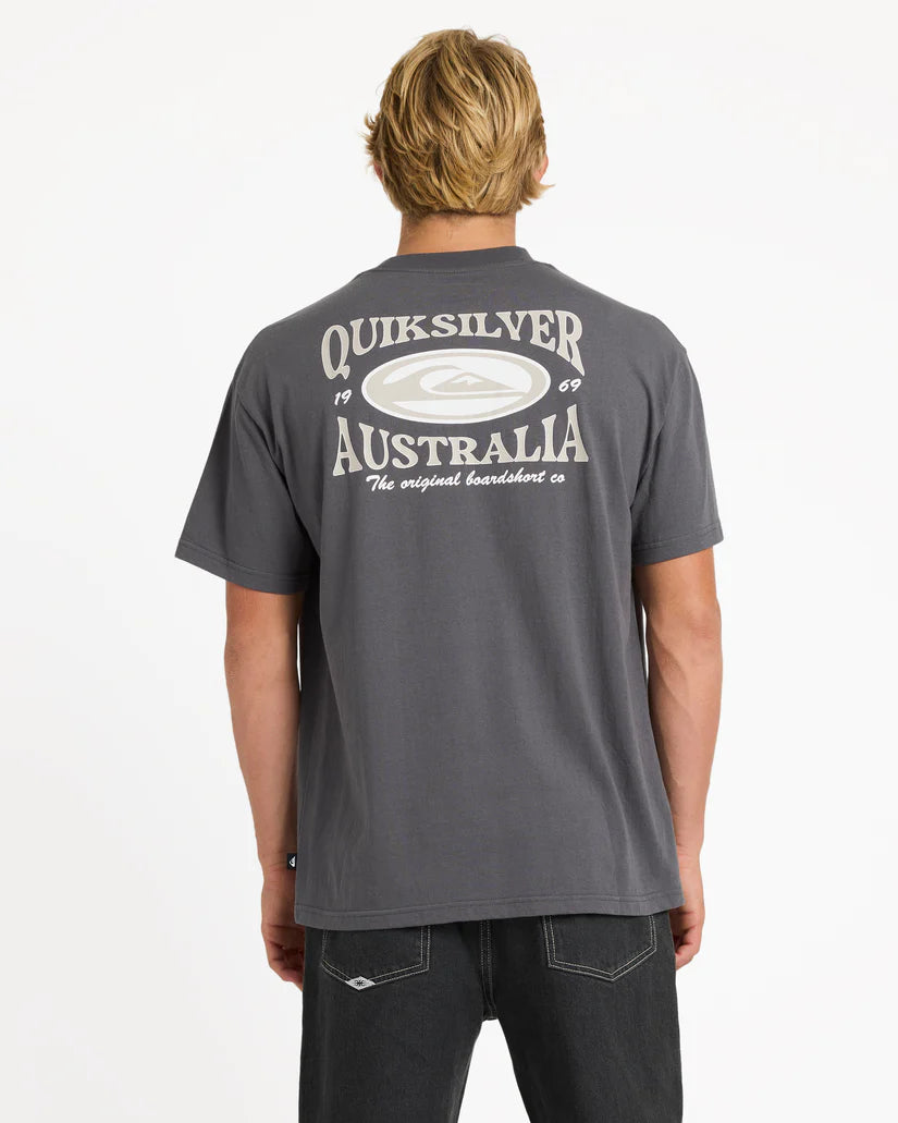 Quiksilver Retro Lock Up SS Tee - Iron Gate - Star Surf + Skate