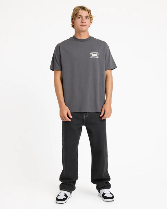 Quiksilver Retro Lock Up SS Tee - Iron Gate