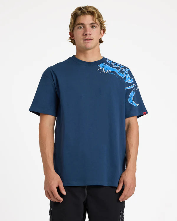 Quiksilver Young Guns Scrawled SS Tee - Dark Denim