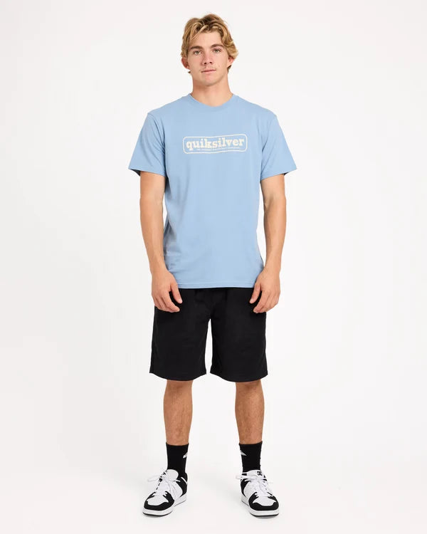 Quiksilver Centres SS Tee - Faded Denim
