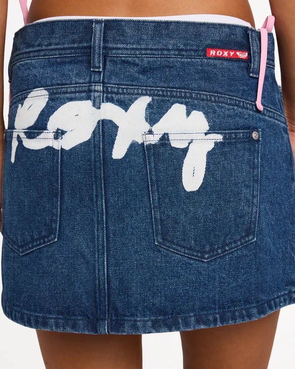 Roxy Backslider Denim Skirt - Blue