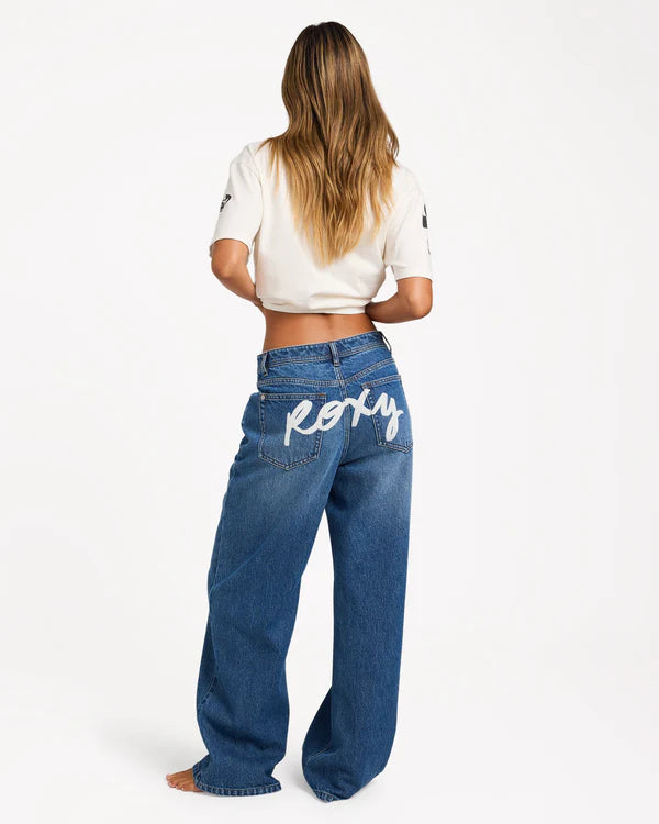 Roxy Backslider Denim Pant - Blue - Star Surf + Skate