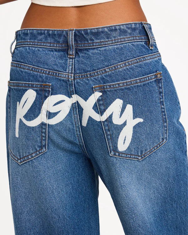 Roxy Backslider Denim Pant - Blue - Star Surf + Skate