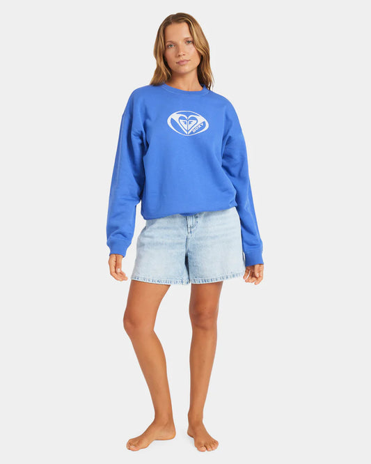 Roxy Perfect Place Crew Brushed - Dazzling Blue - Star Surf + Skate