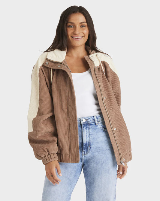 Roxy Duo Cord Jacket - Portabella - Star Surf + Skate