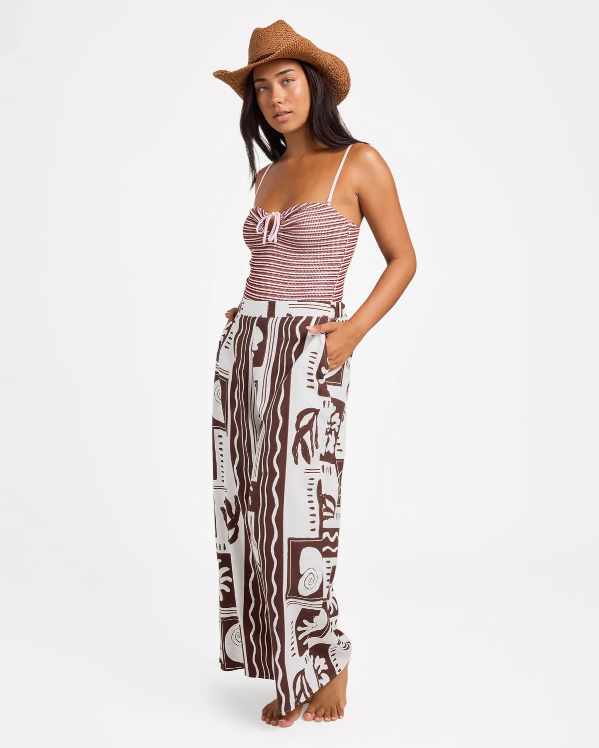 Roxy Cowrie Pant - Coconut Milk