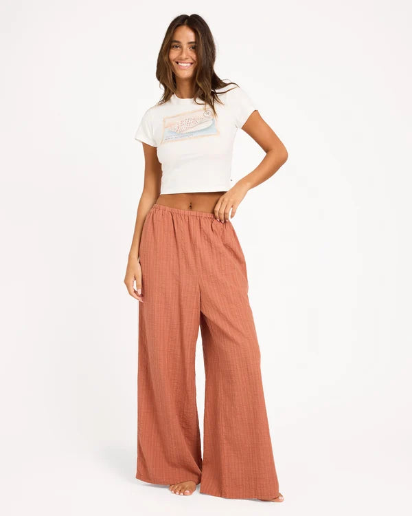 Roxy Costa Check Pant - Chutney