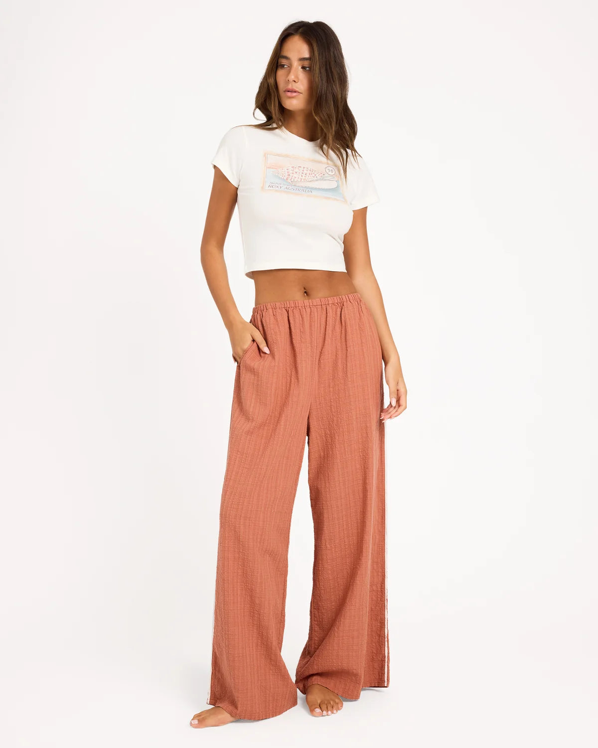 Roxy Costa Check Pant - Chutney