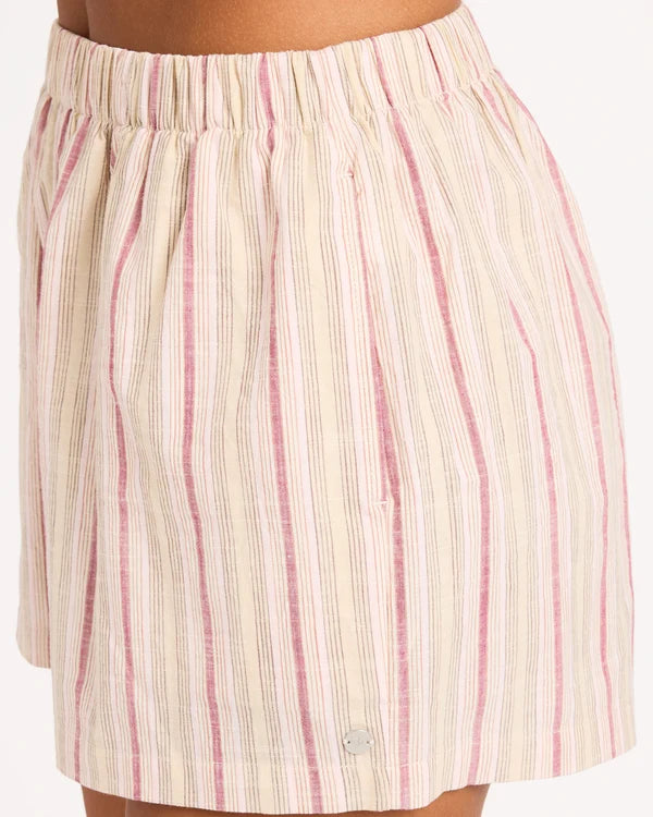 Roxy Carter Striped Short - Beet Red