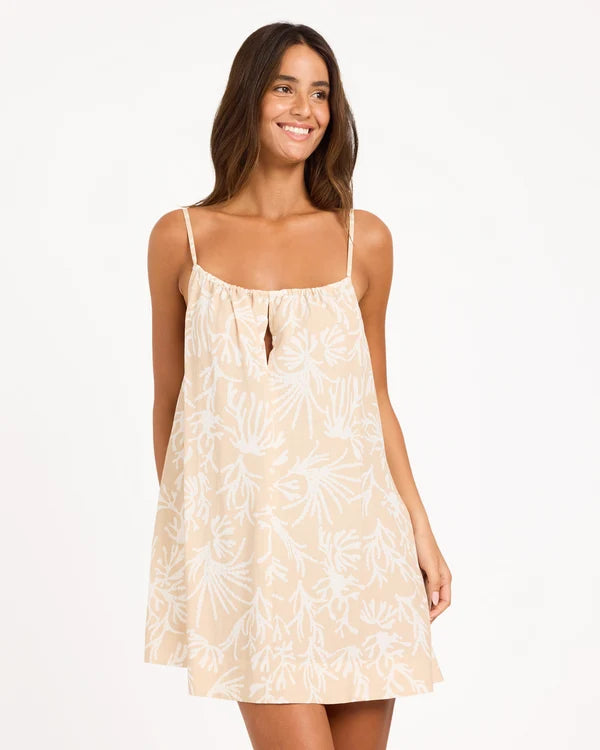 Roxy Coral Cove Tidal Cami Mini Dress - Pebble