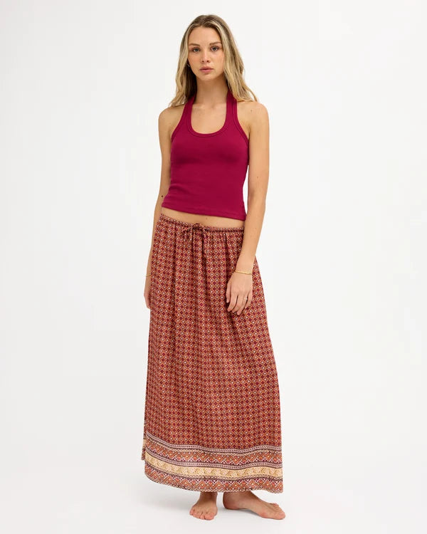 Roxy Aurora Maxi Skirt - Dusty Orange