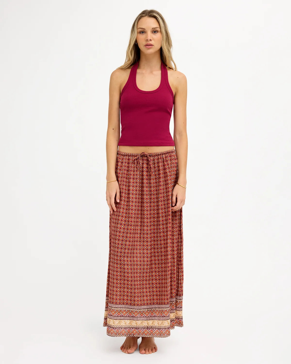 Roxy Aurora Maxi Skirt - Dusty Orange