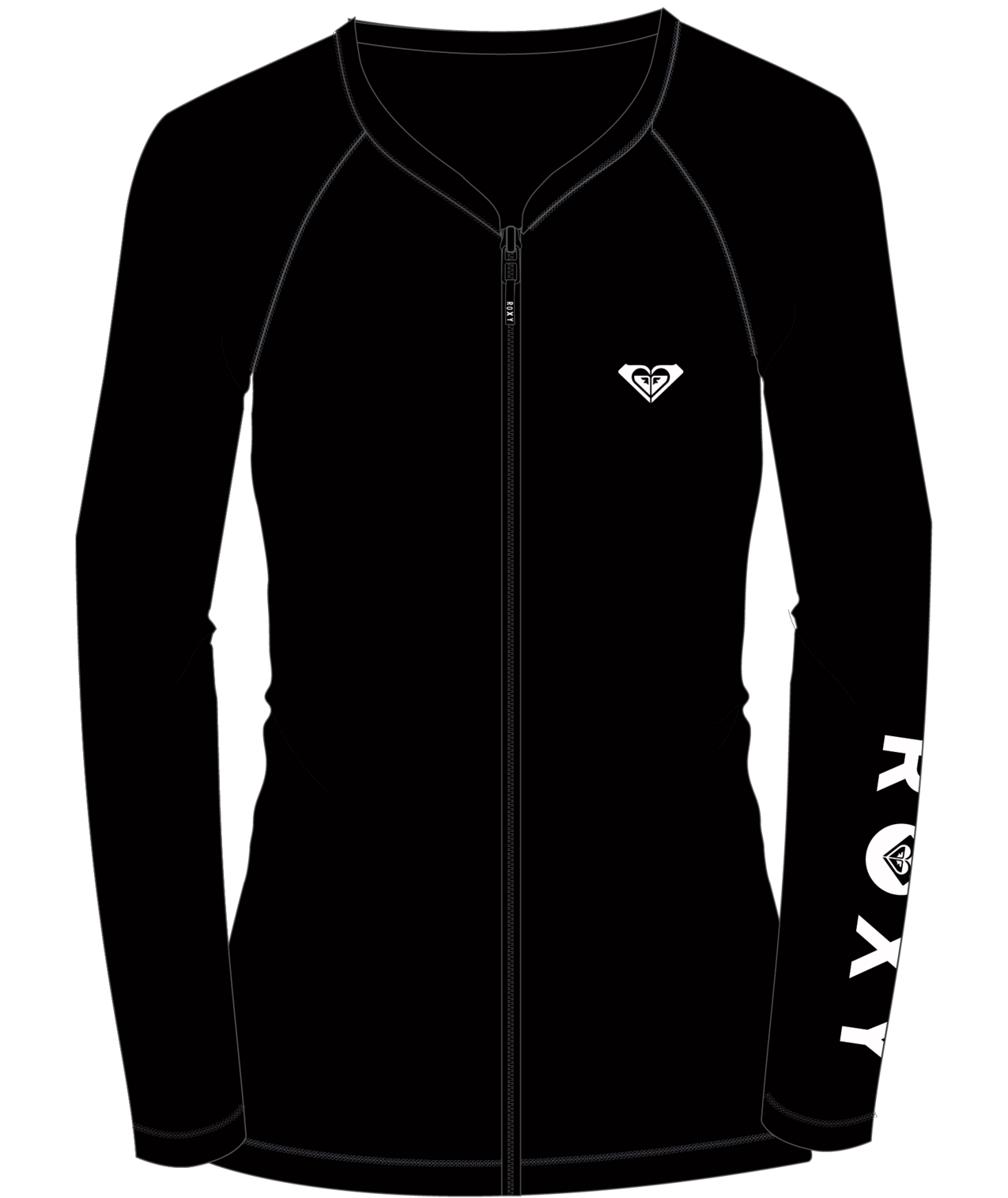 Roxy Essentials LS Zipped Lycra - Anthracite - Star Surf + Skate