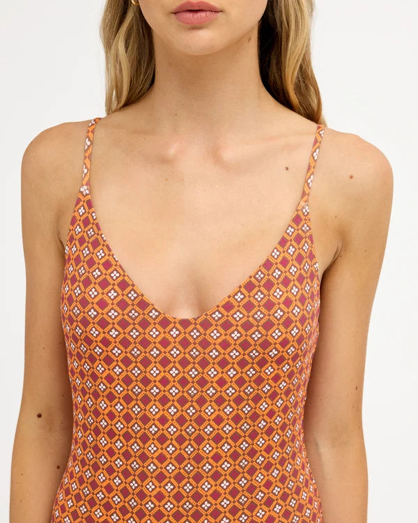 Roxy Aurora Mod One Piece - Dusty Orange