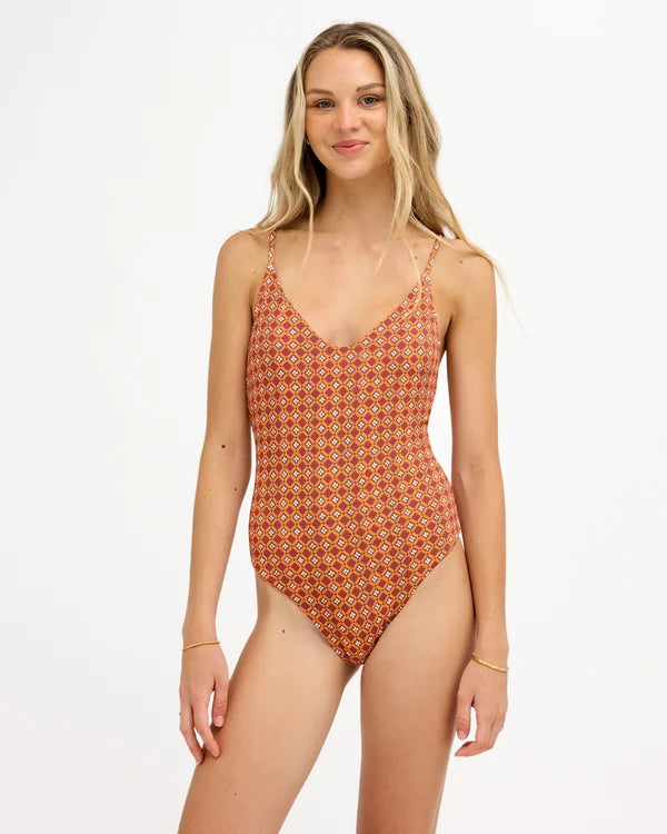 Roxy Aurora Mod One Piece - Dusty Orange