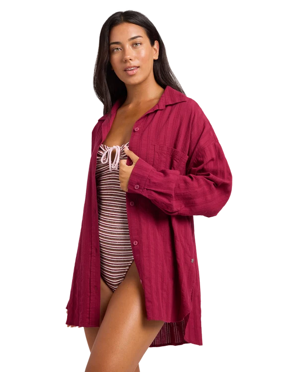 Roxy Carter Coverup - Beet Red