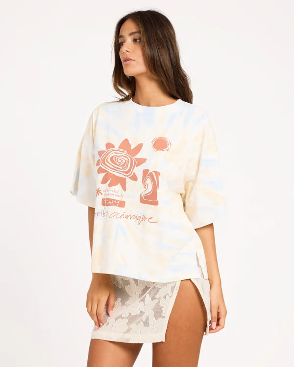 Roxy Laguna Oversized Tee - Pebble