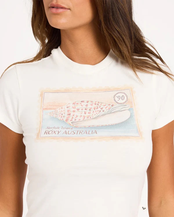 Roxy Stowaway Baby Tee - Cloud Dancer