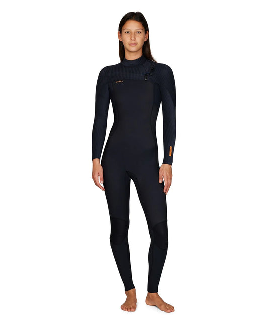 O'Neill Womens Hyperfreak CZ Full 4/3+mm - Black/Black