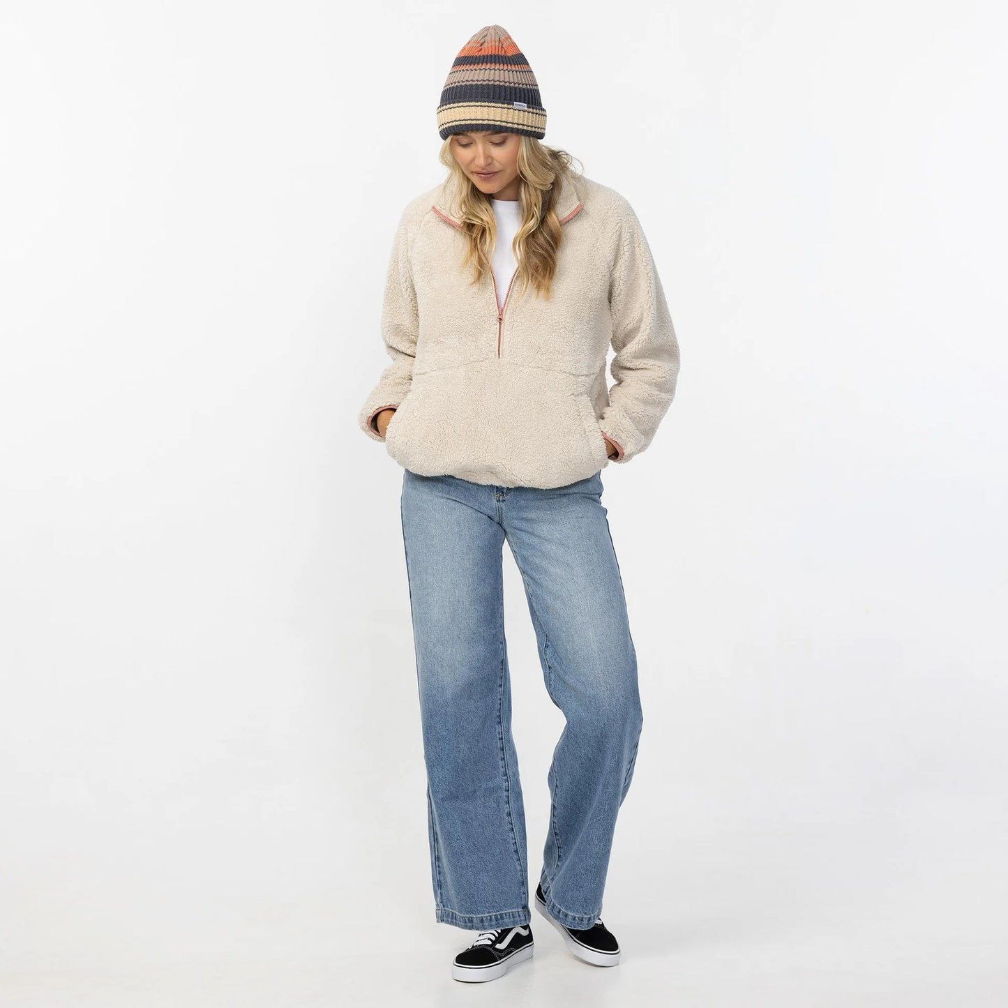 O'Neill Market Stripe Beanie - Fad Washed Black - Star Surf + Skate