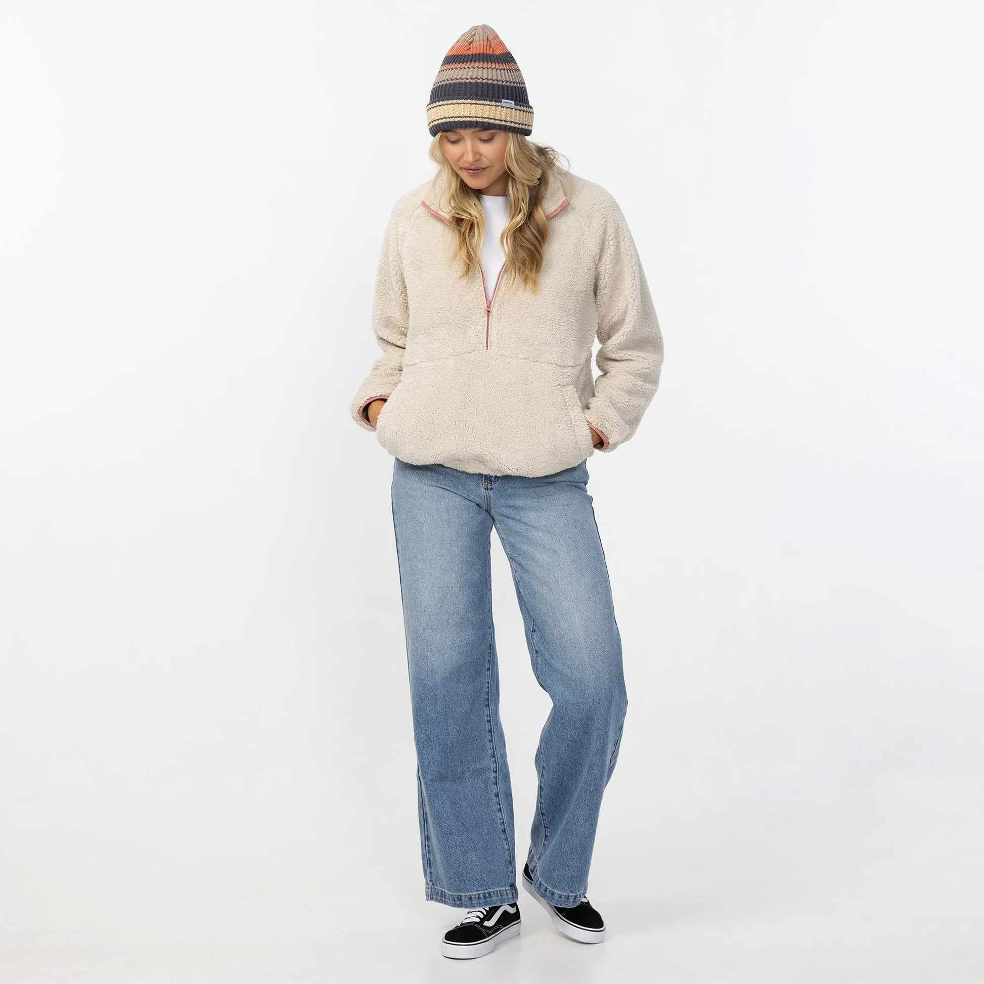 O'Neill Market Stripe Beanie - Fad Washed Black - Star Surf + Skate