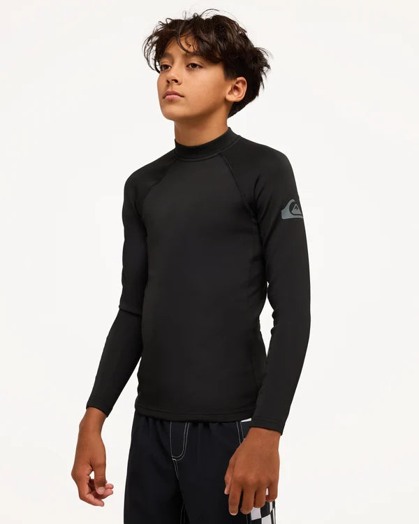 Quiksilver Everyday Heater LS Youth ID Rashie - Black