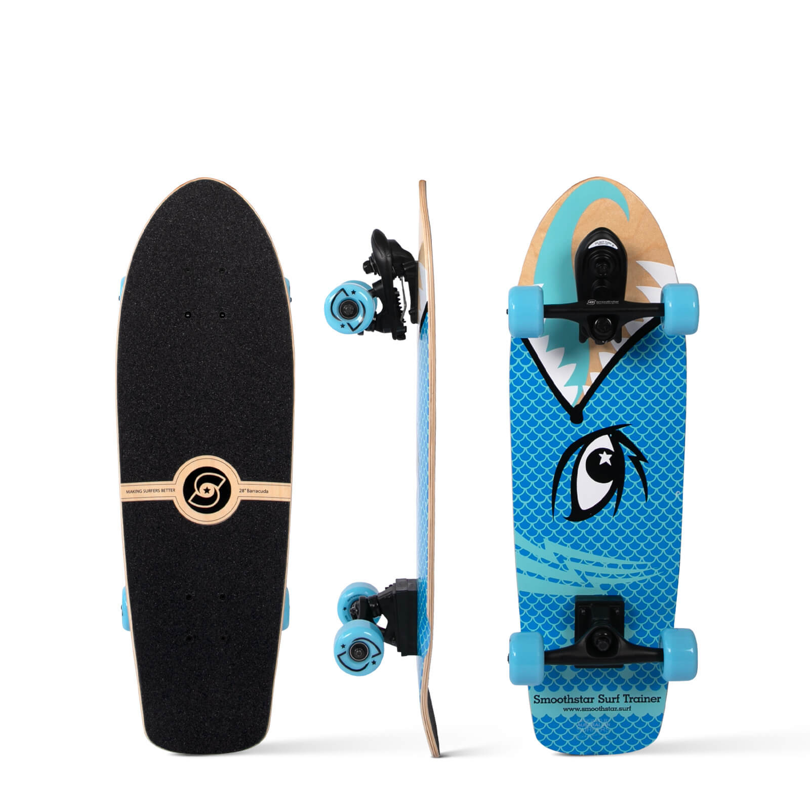 SMOOTHSTAR BARRACUDA 28" THD SURF TRAINER - Star Surf + Skate