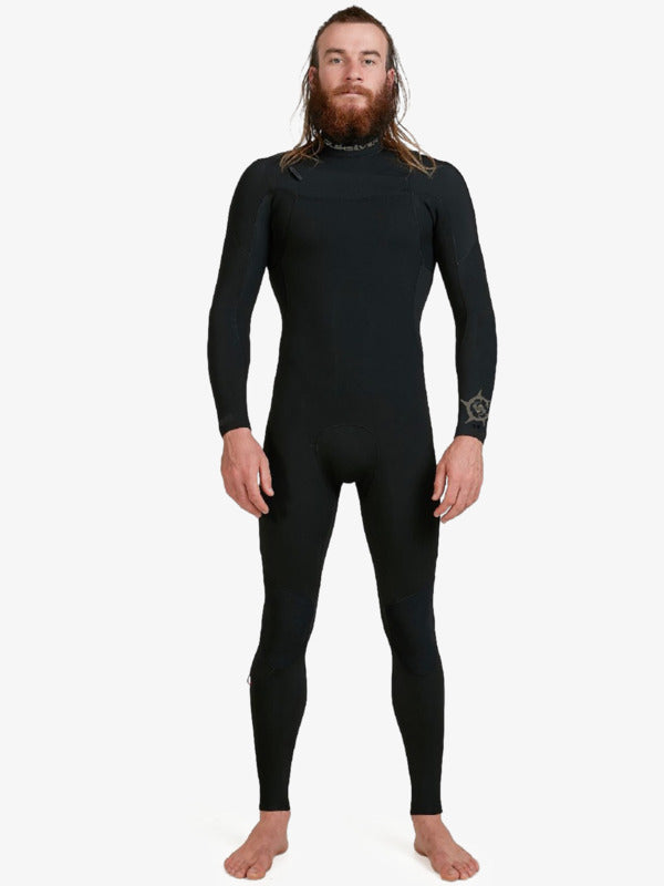 QUIK EVERDAY SESSIONS MW 3/2mm CHEST ZIP LS STEAMER - Star Surf + Skate