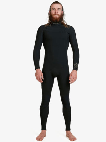 QUIK EVERDAY SESSIONS MW 3/2mm CHEST ZIP LS STEAMER - Star Surf + Skate